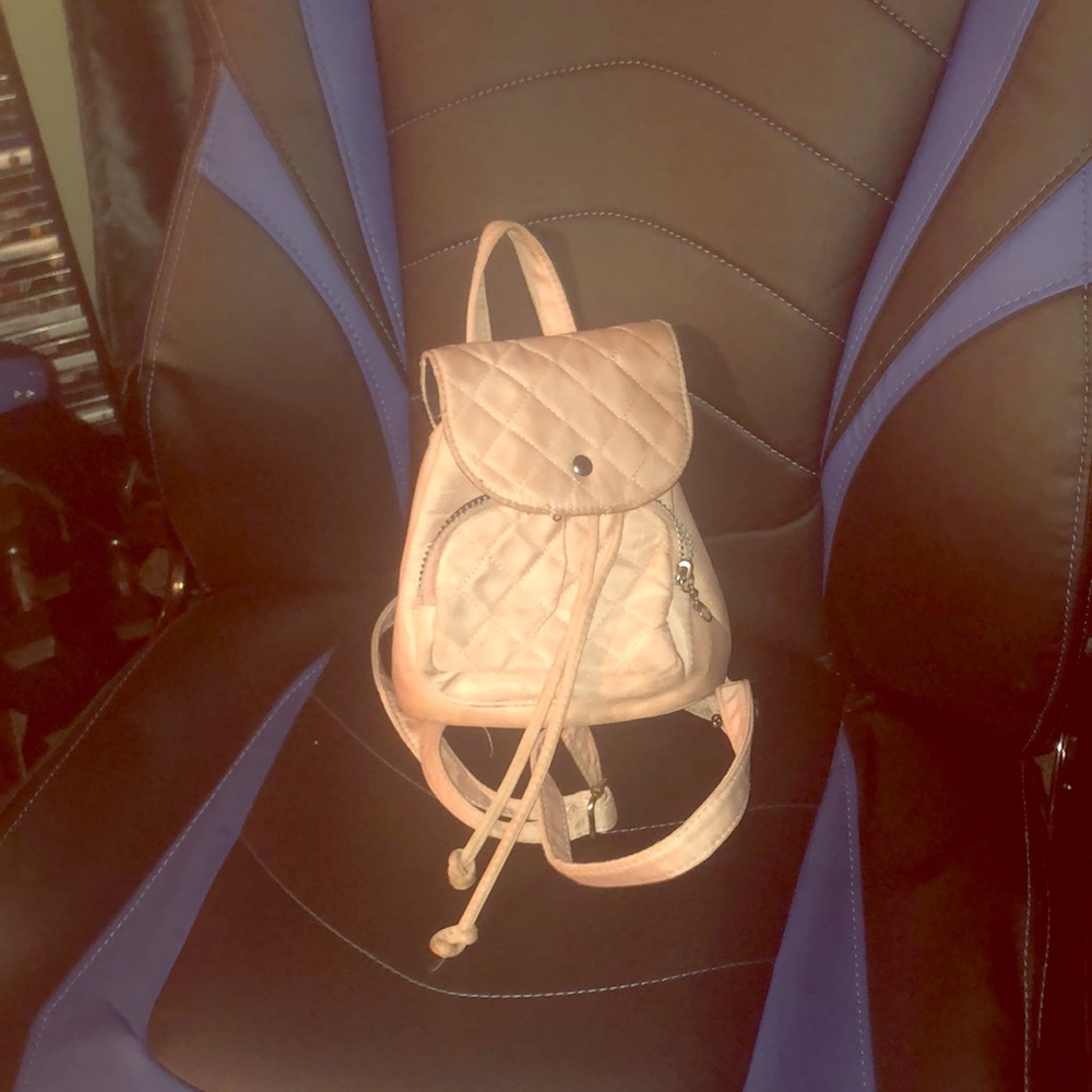 A mini pink book bag